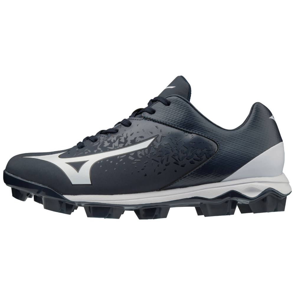 Tenis Baseball Mizuno Select Nine TPU Baixo Molded - Homem - Azul Marinho/Branco - FZQJP2783